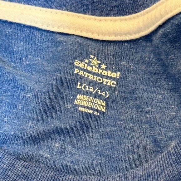 Celebrate Patriotic Cat Graphic T-Shirt Womens Size Large - Picture 5 of 5